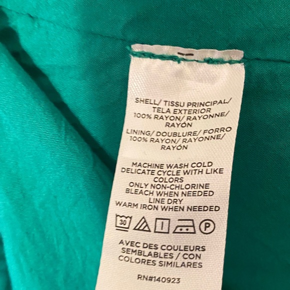 LOFT Emerald Green Long Sleeve Top - Picture 7 of 7